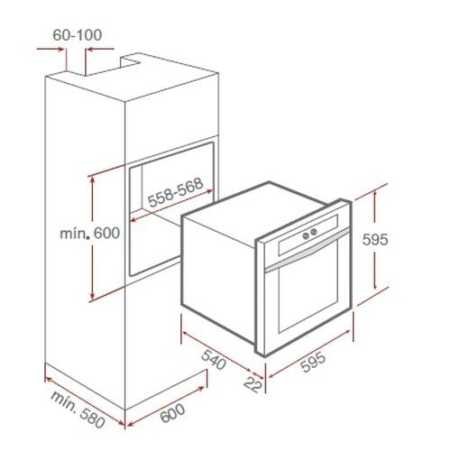 Forno Gás Natural Teka FGE 724 | 59 L | 59.5 cm | Aço inoxidável Online Hot Sale