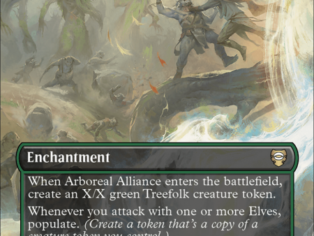 Arboreal Alliance (Borderless) (Surge Foil) [The Lord of the Rings: Tales of Middle-Earth Commander] Sale