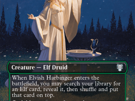 Elvish Harbinger (Borderless) [The Lord of the Rings: Tales of Middle-Earth Commander] Online