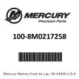 Mercury - Chap l p stbd b - 100-8M0217258 Online Sale